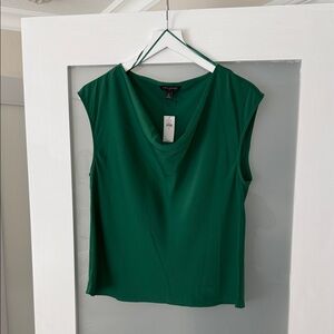 Banana Republic Emerald Green Cowl Neck Blouse